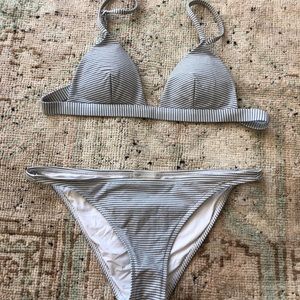 Onia blue and white stripped Bikini